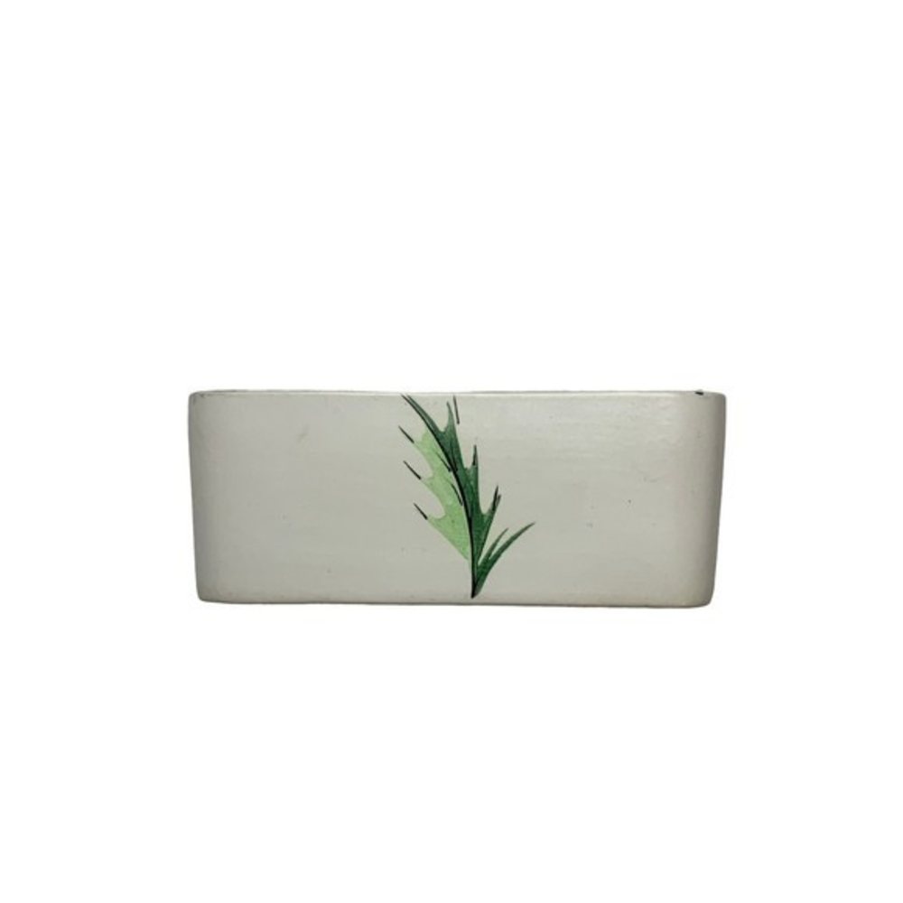 E Radford Vintage‎ Handpainted Ceramic Dish Green Leaves